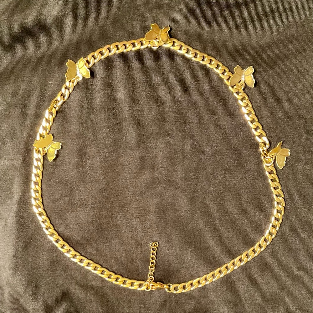 Butterfly Charm Necklace in Gold